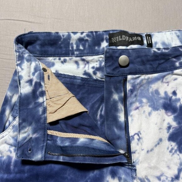 Wildfang Pants Womens Medium Blue White Tie-Dye The Essential Work Pant WP5300 - Picture 6 of 15